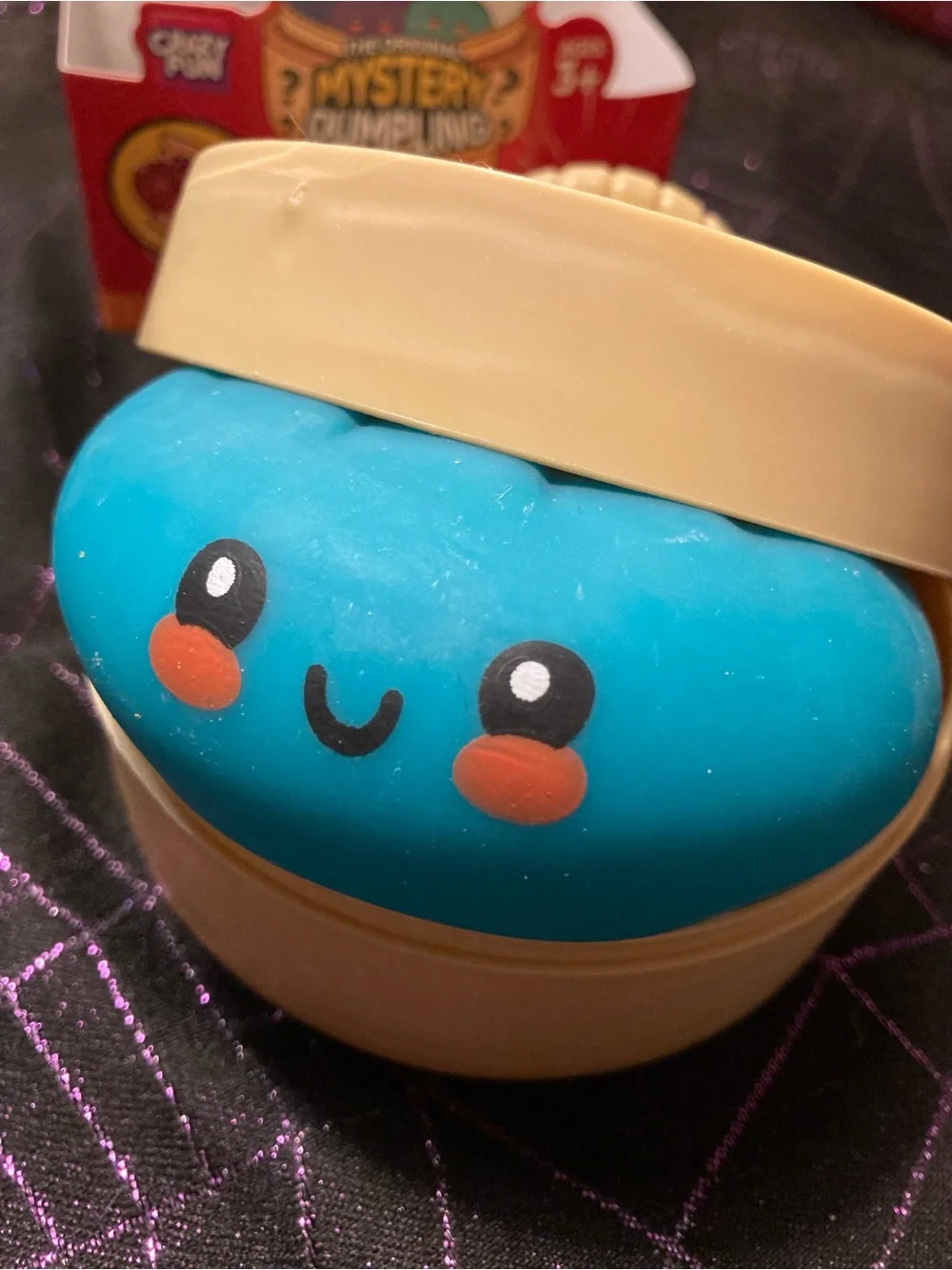 Teal Mystery Dumpling Angry Glitter Edition Squishy Toy - The Original RMS
